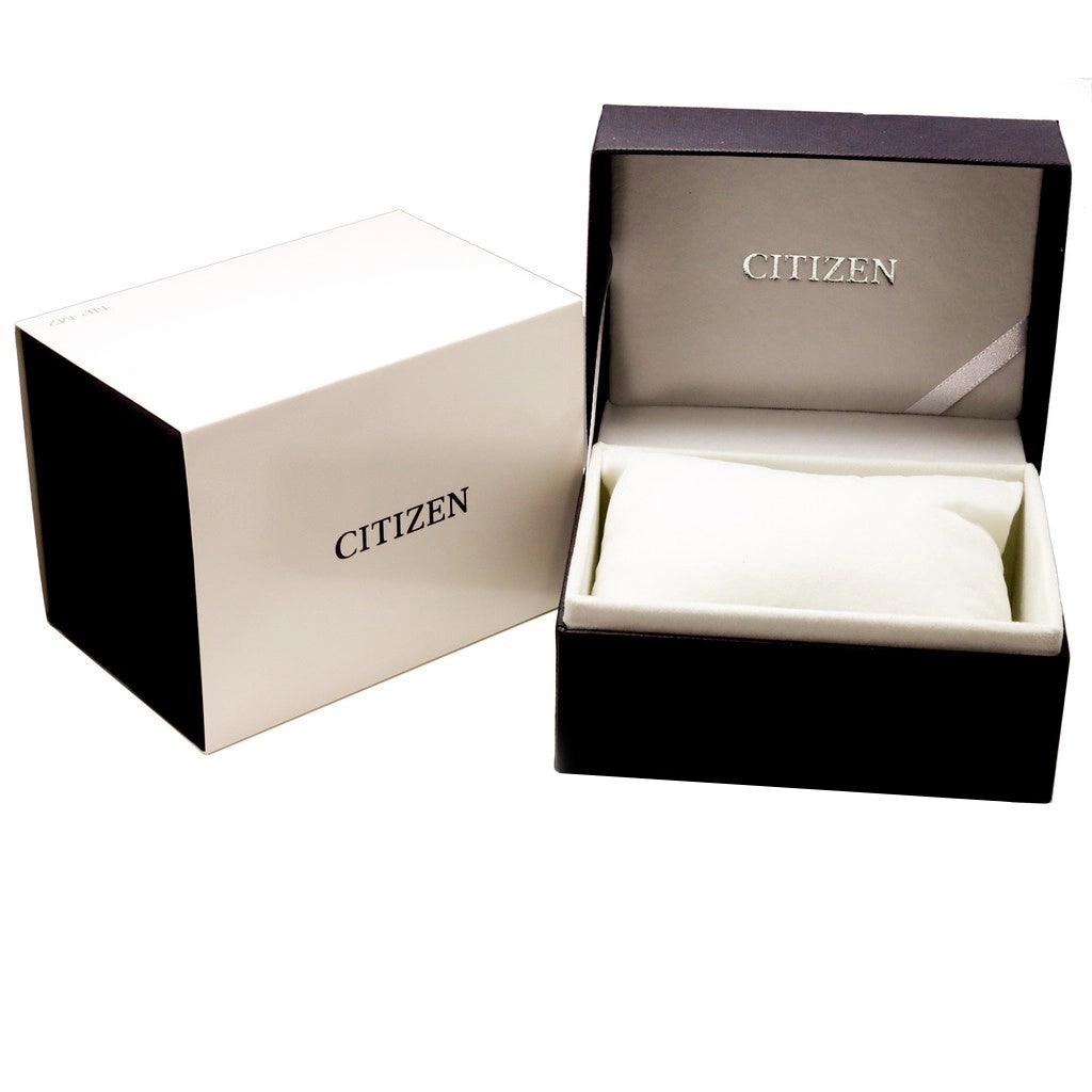 Citizen Calf Leather Strap Open Heart Ivory Dial Automatic NH9130-17A Men's Watch