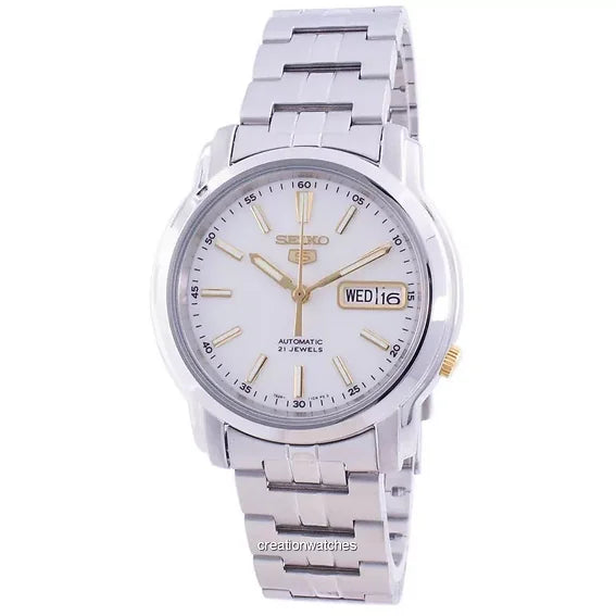 Seiko 5 Automatic White Dial SNKL77K1 Men's Watch
