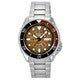 Seiko 5 Sports SKX Style Stainless Steel Transparent Orange Dial Automatic SRPJ47K1 100M Men's Watch